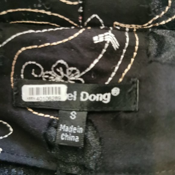 Samuel Dong Women's Ruffled Button Blouse Jacket Artsy Textured Fitted Size Smal - Picture 4 of 6